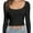 Black, variant on Womens Long Sleeve Shirts Square Neck Tops Fitted Casual Basic Tees Slim Fit Fall Outfits Fashion Clothes