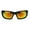Matte Black Orange Mirror, variant on Mens Aerodynamic Robotic Futurism Black Plastic Sport Sunglasses Matte Black