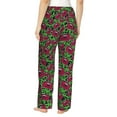 thumbnail image 3 of Picia Graffiti Tape Womens Soft Woven Cotton Elastic Waistband Sleep Pajama Pant Lounge Sleep Pant With Pockets And Drawstring-XX-Large, 3 of 9