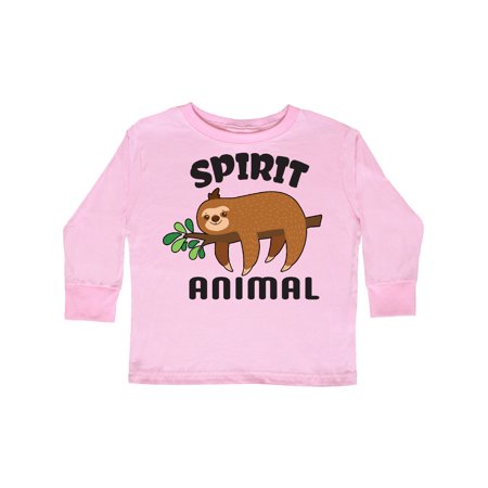 

Inktastic My Spirit Animal is a Sloth with Sloth Illustration Gift Toddler Boy or Toddler Girl Long Sleeve T-Shirt
