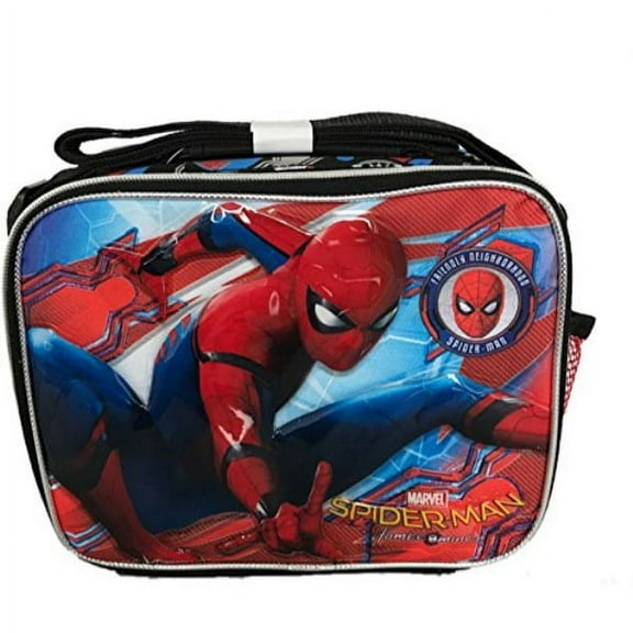 ruz spider-man home coming lunch bag with adjustable shoulder strap - not machine specific