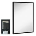 thumbnail image 2 of Hamilton Hills Clean Grand Cadre Noir Moderne Miroir Mural Contemporain Premium, 2 of 7