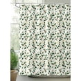 thumbnail image 2 of Christmas Botanical Long Shower Curtain Set, Waterproof Shower Curtains for Bathroom, Green Xmas Leaf Berry Washable Fabric Cloth Bath Curtain for Bathtub Decoration with Hooks 72x84 Inches, 2 of 6