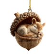 thumbnail image 2 of Forest Animal Acorn Ornaments,2D Flat Acrylic Animal Hanging Ornament,Whimsical Woodland Creature Acorn Hanging,Cozy Forest Creature Holiday Acorn Charm,Funny Wildlife Pendant Hanging Decor, 2 of 2