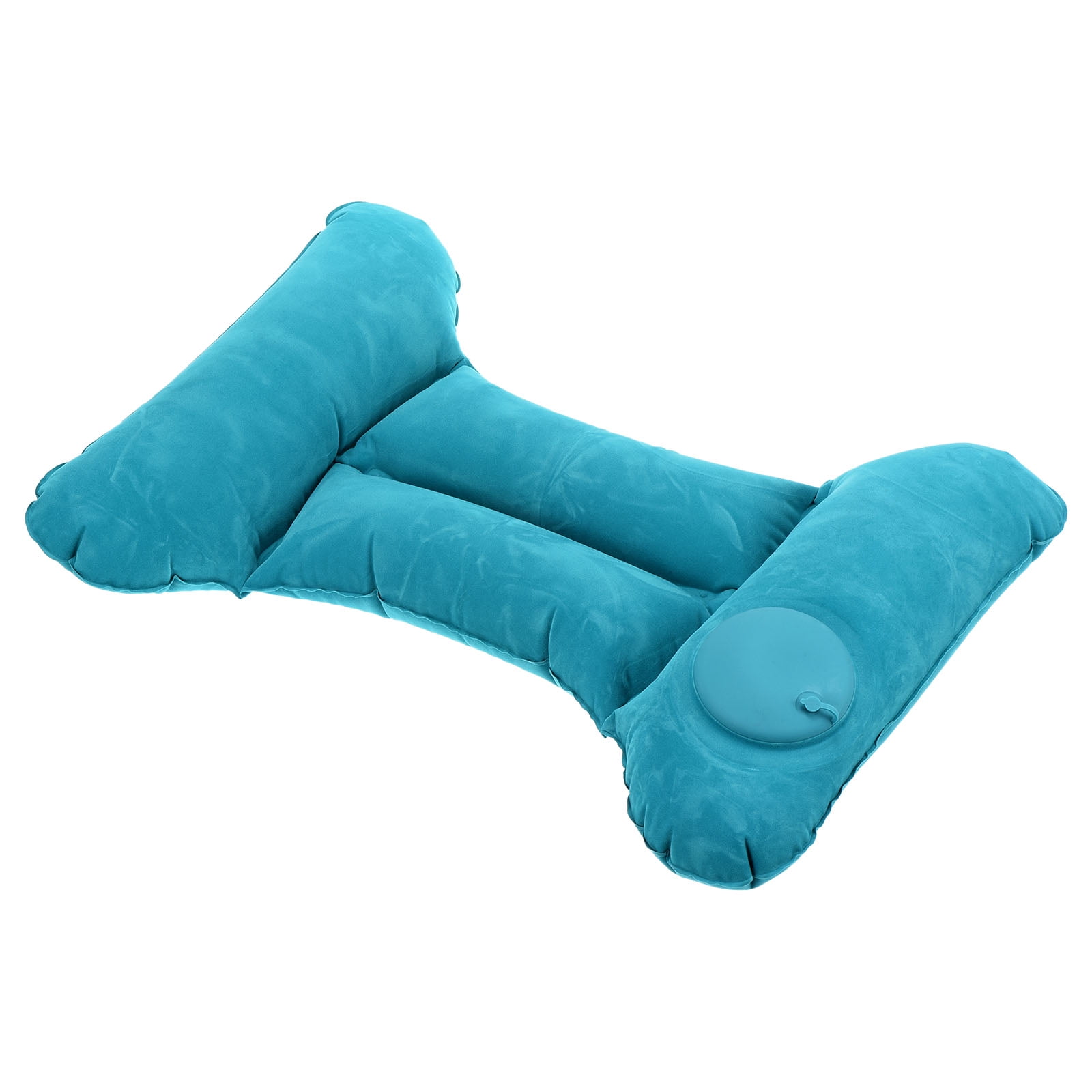 Unique Bargains Inflatable Travel Pillow Lumbar Support Air Pillow for Airplane Teal Blue Walmart