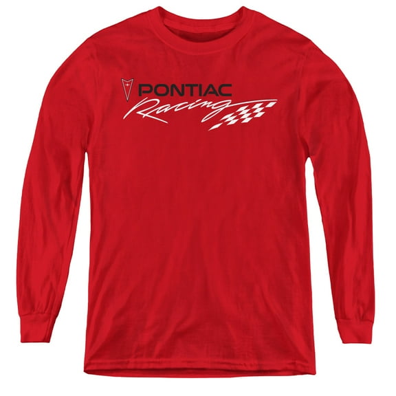 Pontiac - Red Pontiac Racing - Youth Long Sleeve Shirt - Small