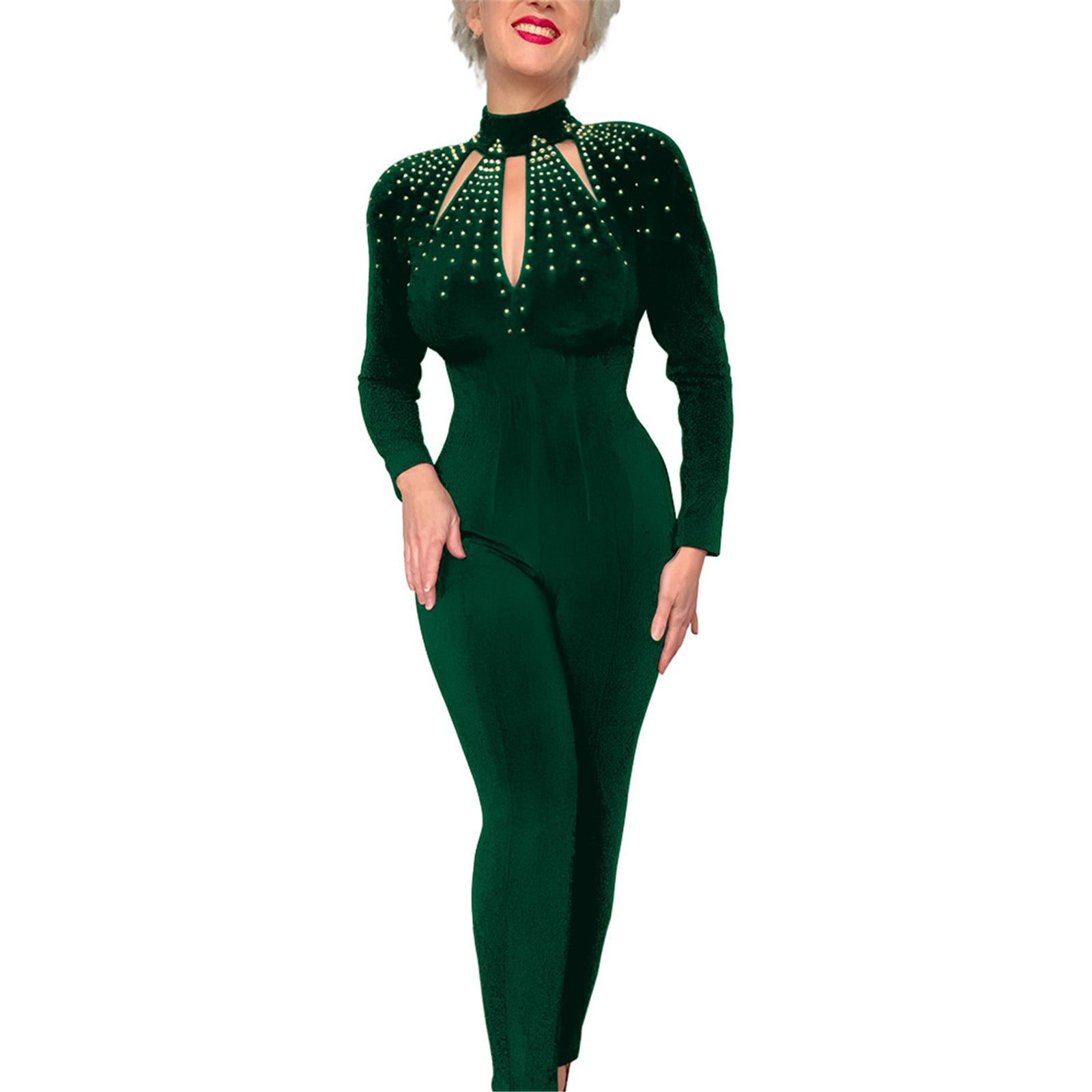 New Summer Long Jumpsuit Women Elegant Fashion Green Pockets Folds High  Waist Wide Leg Pants Mujer Holiday Party Banquet Rompers - AliExpress