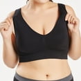 thumbnail image 5 of Wireless Bras New Women Solid Color Yoga Bras Plus Size Large Bra Sports Bra Full Bra Cup Tops Exercise Athletic Underwear Seamless Sport Bra Black, 5 of 9