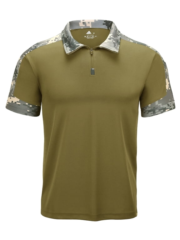 Men's Short Sleeve Golf Polo Shirts Moisture Wicking Sport Tennis T-Shirt