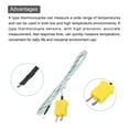 thumbnail image 4 of 10pcs K Type Thermocouple Mini Connector Temperature Sensor Fiberglass 3.3ft -50 to 400°C(-58 to 752°F), 4 of 6
