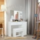thumbnail image 3 of Tocador vanity con espejo para recamara blanco con cajones, 3 of 12