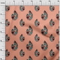 thumbnail image 2 of oneOone Cotton Silk Fabric Leaves & Floral Block Print Fabric BTY 42 Inch Wide, 2 of 4