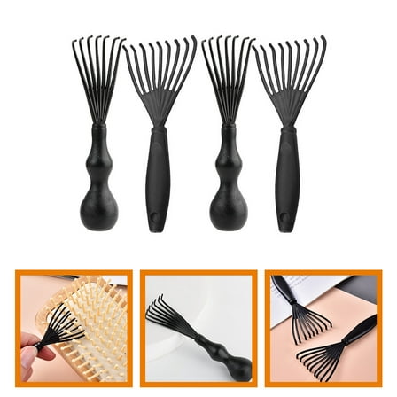 Soimiss 4Pcs Hair Brush Cleaner Tool Plastic Comb Cleaning Brush Portable and Easy to Use