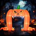 thumbnail image 1 of Arco inflable con forma de calabaza DomKom para Halloween, 366 x 274 cm, LED, 1 of 6