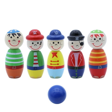 

Wooden Bowling Play Sets Bowling Games Educational Bowling Toy for Children Kids