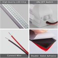 thumbnail image 5 of Luces interiores del coche LED de 12 V, tira de luces LED automáticas con interruptor de encendido/apagado para autocaravana, caravana, barco, cocina, baño, dormitorio, 4 piezas, 5 of 5