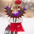 thumbnail image 5 of Fortune Kids Halloween Bat Wings with LED Lights, Halloween Party Light String Spider Wings Cosplay Props, 5 of 5