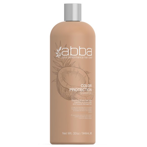 ABBA Shampooing Protection des Couleurs, Huile de Coco et Sauge, 32 Fl Oz