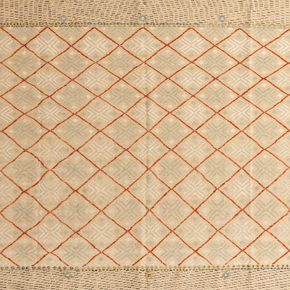 Ahgly Company Indoor Square Abstract Yellow Abstract Area Rugs, 3' Square