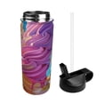thumbnail image 2 of KLL Rainbow Melting Ice Cream Pattern 18OZ Water Bottle With Straw,Stainless Steel Sports Water Cup Flask Sports Water Cup Flask Wide Mouth Travel Thermal Mug, 2 of 8