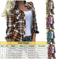 thumbnail image 3 of Charella Women's Plaid Shirts Long Sleeve Button Down Blouse Tops Outerwear Trendy Fall Clothes Yellow,L, 3 of 3