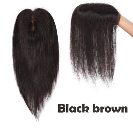 S Noilite Clips In Human Hair Topper Top Crown Closure For