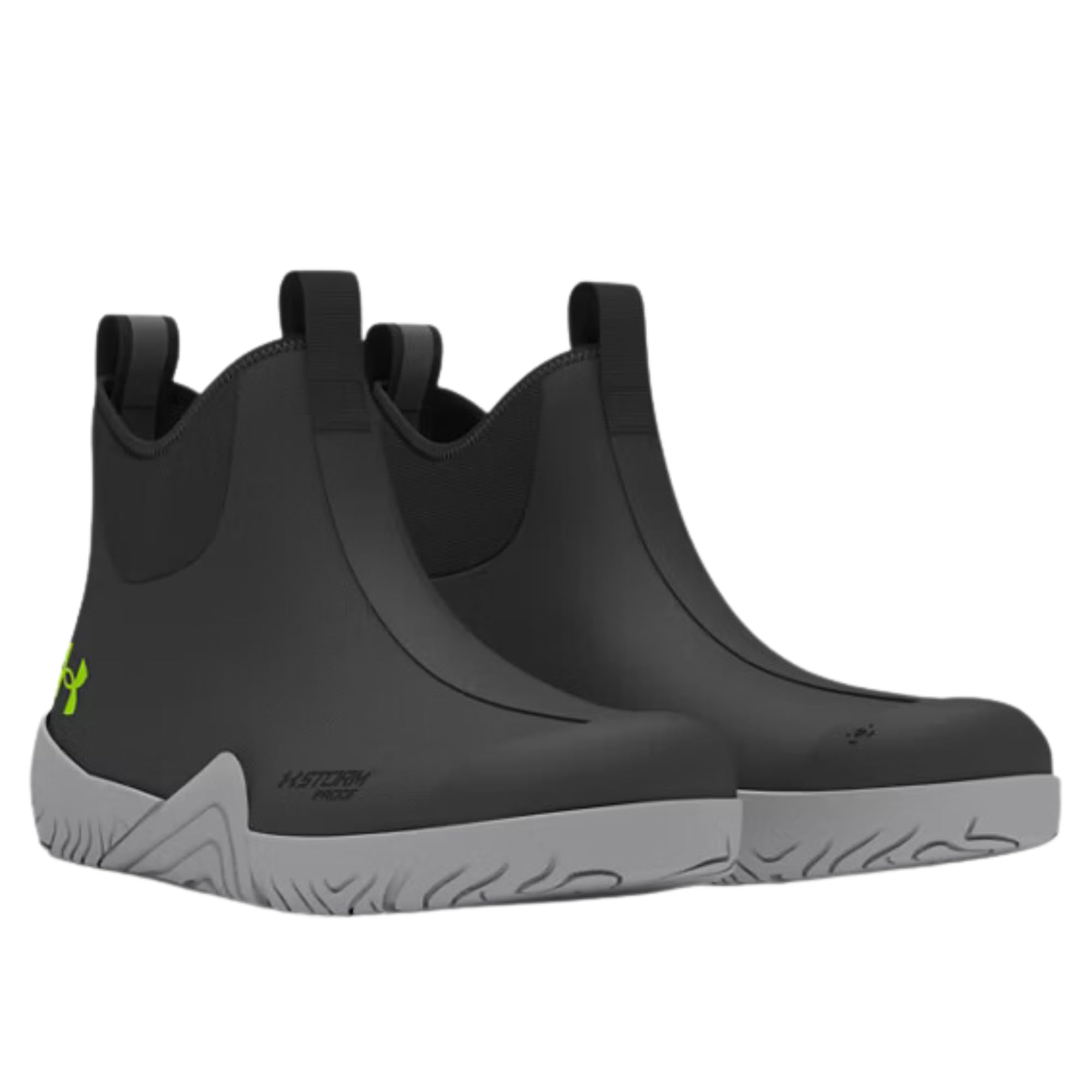 Under Armour Storm Proof Mens Grey Lime Green Slip On Boots 3026906-101 Size 10 Under armour Gray Boots for Men for Sale | Shop New & Used  main image 4