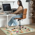 thumbnail image 2 of Office Chair Mat for Hardwood & Tile Floor 36"x48",Boho Green Floral Farmhouse Vintage Computer Rolling Chairs Mat Carpet,Under Desk Non Slip Gaming Rug Low-Pile Rubber Backing Protector Mat, 2 of 6