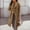 Khaki, variant on Babysbule Winter Jackets for Women Womens Autumn And Winter Lapel Woolen Cloth Coat Trench Jacket Long Overcoat Outwear