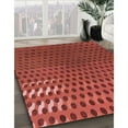 thumbnail image 3 of Ahgly Company Tapis Rectangulaire Lavable en Machine Rouge Pamplemousse Transitionnel, 2 Pieds x 3 Pieds, 3 of 7