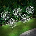 thumbnail image 4 of EONQY Solar Garden Firework Lights, 4 x 120 LED Fairy Lights Solar Powered Starburst Lights Outdoor Firework Decorative Lamp Pathway Lighting (Blue), 4 of 9