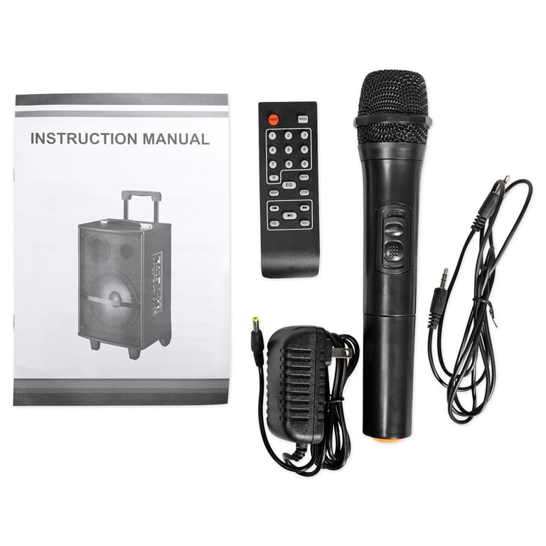 Technical Pro Bluetooth Karaoke Machine System+Wireless Microphone+Tablet  Stand - Rockville Audio