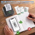 thumbnail image 6 of SLOK Mini Bluetooth Photo Printer with 10 Rolls Printing Paper，Black, 6 of 10