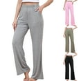 thumbnail image 3 of XFLWAM Women's Wide Leg Lounge Pants Elastic High Waisted Yoga Pants Pajamas Bottoms Dance Sweatpants with Pockets, 3 of 3
