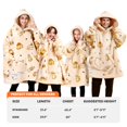 thumbnail image 5 of Joyfy Wearable Blanket Hoodie, Long Hooded Blanket Sweatshirt, Oversize Hoodie for Women and Men,Clothing Gift for Women Men Mom Dad,Giant Hood Pocket and Sleeves for Adult, 5 of 7