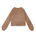 thumbnail image 2 of Gibobby suéter de Punto con Estampado navideño Mujer invierno otoño sólido cuello cuello globo manga larga suéteres pulóver ropa de abrigo (Chocolate, M), 2 of 5
