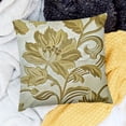 thumbnail image 2 of BANET  Cushion Cover, Pillow Cover Brown Gold Cushion Cover Cover Silk Jacquard Floral Sofa, Bed Pillow, Brown Pillow Cover  White, 2 of 5