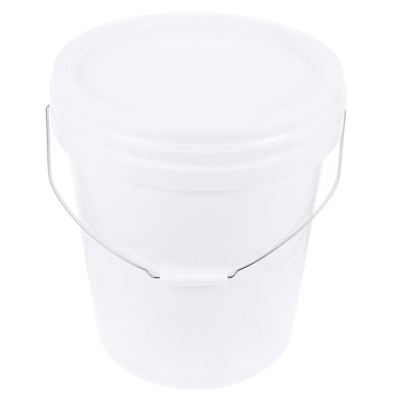 HOMEMAXS  Plastic Barrel Pigment Bucket Water with Lid Paint Containers Lids White