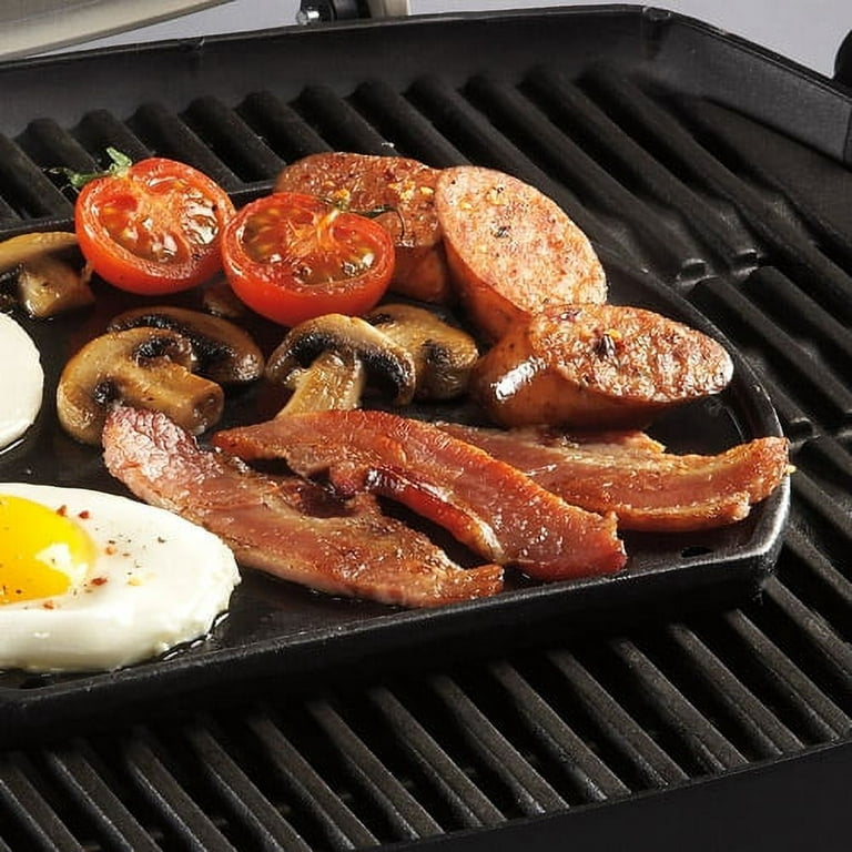 Weber Porcelain-Enameled Cast-Iron Non-Stick Griddle in the Grill