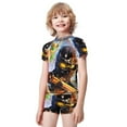 thumbnail image 2 of Ninjago Boys 2-Piece Swimsuit Set, Short Sleeve Rash Guard & Swim Trunks, 2 of 7