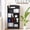 Black, variant on MIN EN WIN 5-Shelf Multi-Functional Modern Wood Bookcase with Curved Design, Dust-Proof Baffle, and Sturdy Construction for Home Office,Brown