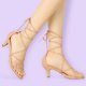 thumbnail image 2 of Sandalias de Tiras Allegra K Tacón de Gatito Marrón 36, 2 of 7