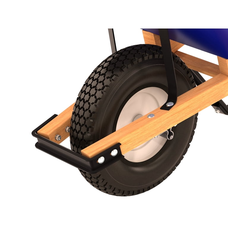 Bon 28-901 Premium Steel Double Wheel Wheelbarrow - 6 Cubic Feet Contractor Grade With Knobby Tire