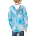 thumbnail image 4 of DISNIMO Tie-Dye Hoodie Kids Blue Hoodie Girls Hoodies Zip Up Boys Sweatshirt Hoodie Sweatshirt for Girls Full Zip Hoodie Jacket Kids Hoodie Jackets Coat Hoodie Kids 6-7 Clothes for Little Girls, 4 of 7