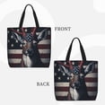 thumbnail image 2 of Picia Vintage American Deer for Tote Bag for Women with Zipper, Gym Tote with Compartments, Laptop Work Tote Nurse Dance Yoga Bag for Sport, Travel, 2 of 7