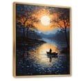thumbnail image 2 of Designart "Lake Silent Waters Painting II" Cottage Floater Framed Canvas Wall Art, 2 of 7