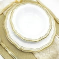 thumbnail image 2 of VeZee 's Aristocrat Collections: 10 inches Dinner Plates White & Gold Border: BPA Free for All Occasions: 120CT, 2 of 5