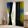 thumbnail image 3 of jejeloiu Abstract Geometric Striped Blackout Curtains Set of 2 (52x84 Each),Yellow Black Window Curtains For Men Women, 3 of 6