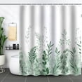 thumbnail image 1 of Cortina de baño, cortina de ducha de plantas verdes, impermeable y a prueba de moho, impresión digital 3D, partición de cortina de baño de bosque, no requiere perforación, 120 * 180, 1 of 1