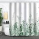 thumbnail image 1 of Cortina de baño, cortina de ducha de plantas verdes, impermeable y a prueba de moho, impresión digital 3D, partición de cortina de baño de bosque, no requiere perforación, 150*180, 1 of 1